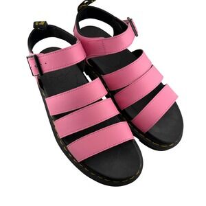 Dr. Martens Blaire Sandals Womens 11 Pink Leather Gladiator Platform Strappy